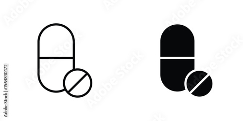 Pills icon Simple vector illustration for graphic and web design.
