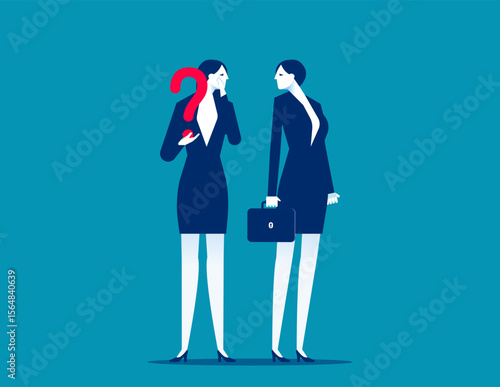 Business person with get question mark