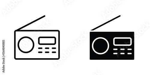 Radio icon Simple vector illustration for graphic and web design.