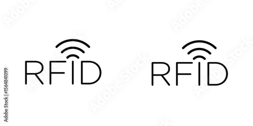RFID icon Simple vector illustration for graphic and web design.