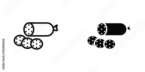 Salami icon Simple vector illustration for graphic and web design.