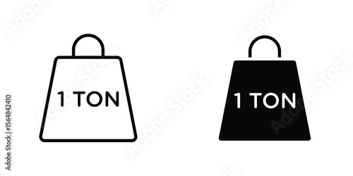 Tonne icon Simple vector illustration for graphic and web design.