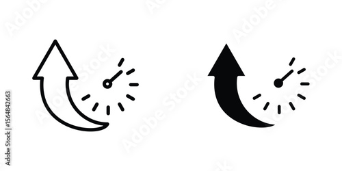 Uptime and downtime icon Simple vector illustration for graphic and web design.
