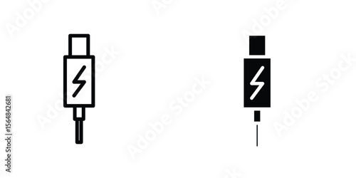 USB type c icon Simple vector illustration for graphic and web design.