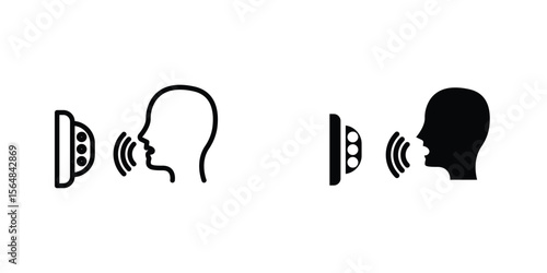 Voice control icon Simple vector illustration for graphic and web design.