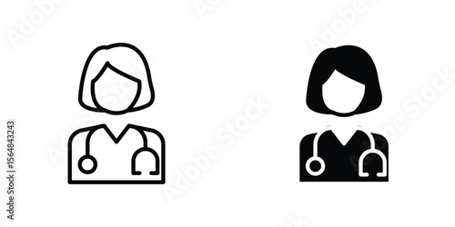 Woman Doctor icon Simple vector illustration for graphic and web design.