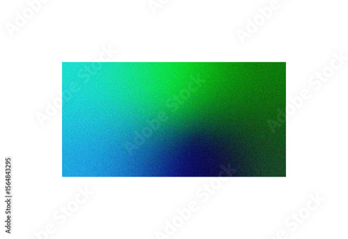 Abstract grainy gradient background in green and blue tones. Colorful textured backdrop with noise effect, perfect for modern design, web banners, posters, presentations, and digital art projects.