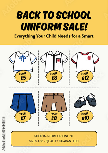 Salinan dari Back to School Flyer in Yellow White Black Style