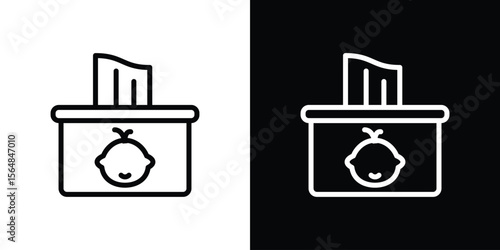 baby wipe icon Logo. Vector Illustration. EPS Illustration.