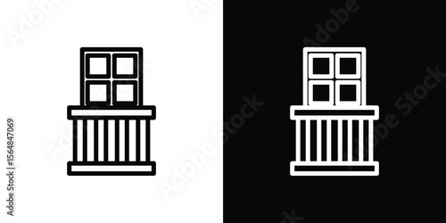 Balcony icon Logo. Vector Illustration. EPS Illustration.