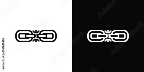 Broken link icon Logo. Vector Illustration. EPS Illustration.