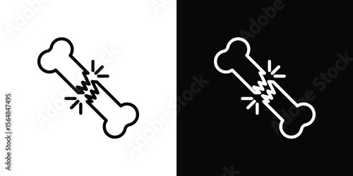 Broken bone icon Logo. Vector Illustration. EPS Illustration.