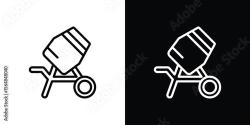 Cement mixer icon Logo. Vector Illustration. EPS Illustration.