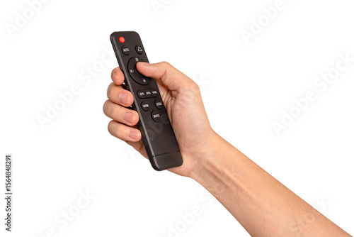 Wallpaper Mural Hand holding remote control isolated on isolated on transparent PNG. Torontodigital.ca