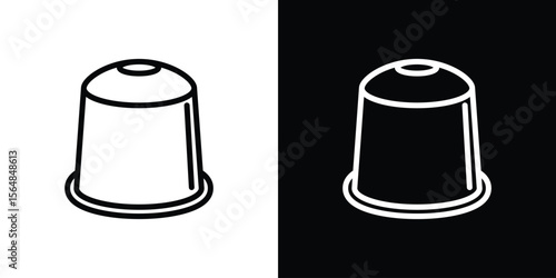 Coffee capsule icon Logo. Vector Illustration. EPS Illustration.