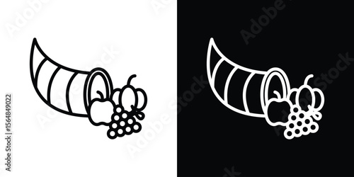 Cornucopia icon Logo. Vector Illustration. EPS Illustration.