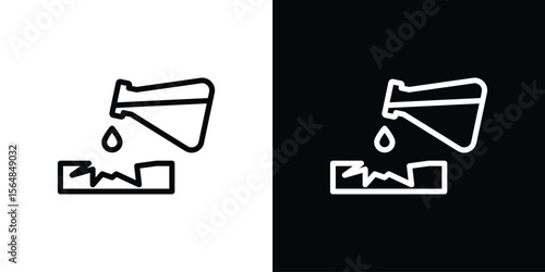 Corrosive substance icon Logo. Vector Illustration. EPS Illustration.
