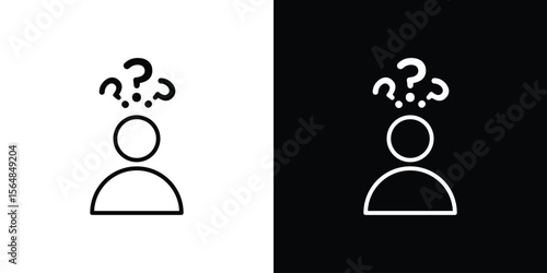 Curious human icon Logo. Vector Illustration. EPS Illustration.
