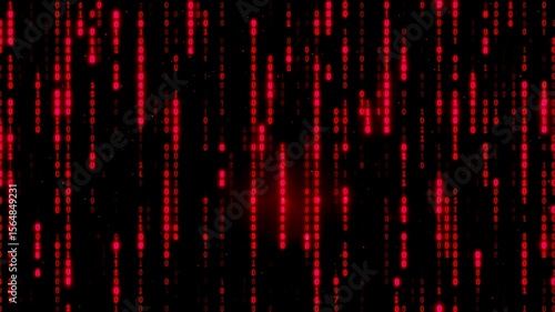 Wallpaper Mural Red Cyber Matrix Code background Torontodigital.ca
