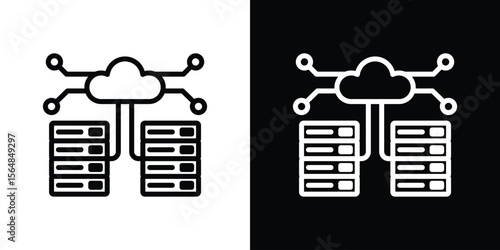 Data center icon Logo. Vector Illustration. EPS Illustration.