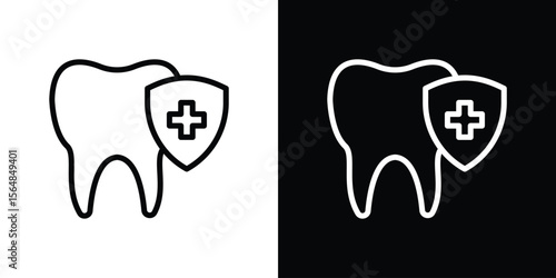 Dental insurance icon Logo. Vector Illustration. EPS Illustration.