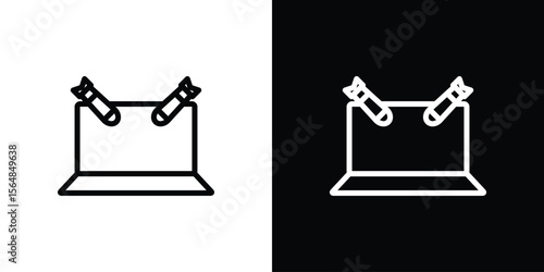 DOS icon Logo. Vector Illustration. EPS Illustration.