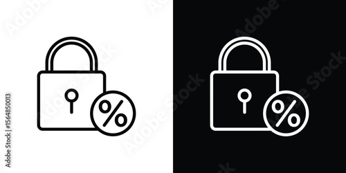 Fixed rate mortgage icon Logo. Vector Illustration. EPS Illustration.