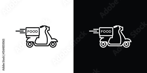 Food delivery icon Logo. Vector Illustration. EPS Illustration.