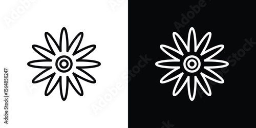 Gerbera icon Logo. Vector Illustration. EPS Illustration.