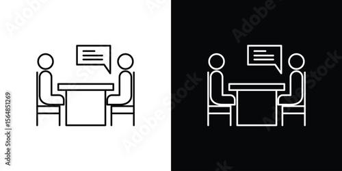 Job interview icon Logo. Vector Illustration. EPS Illustration.