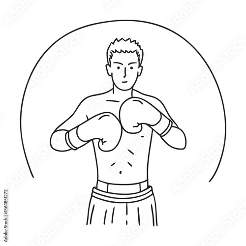 A fighter caught in an uppercut stance in front of a training dummy