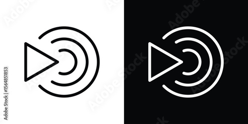 Livestream icon Logo. Vector Illustration. EPS Illustration.