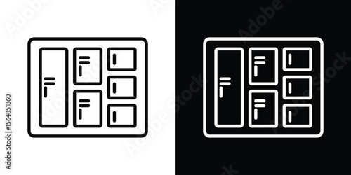 Lockers icon Logo. Vector Illustration. EPS Illustration.
