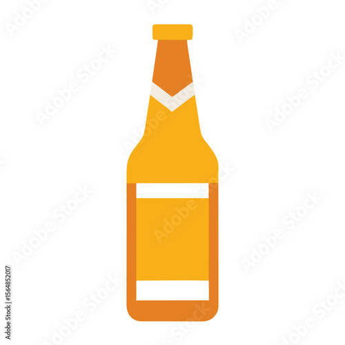 Craftbeer bottle icon vector on white on white background