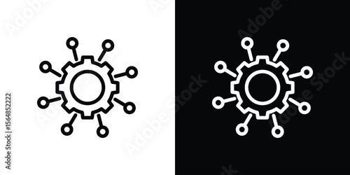 Microservices icon Logo. Vector Illustration. EPS Illustration.