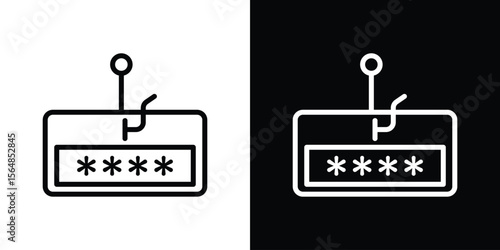 Password phishing icon Logo. Vector Illustration. EPS Illustration.