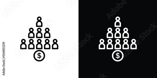 Ponzi scheme icon Logo. Vector Illustration. EPS Illustration.
