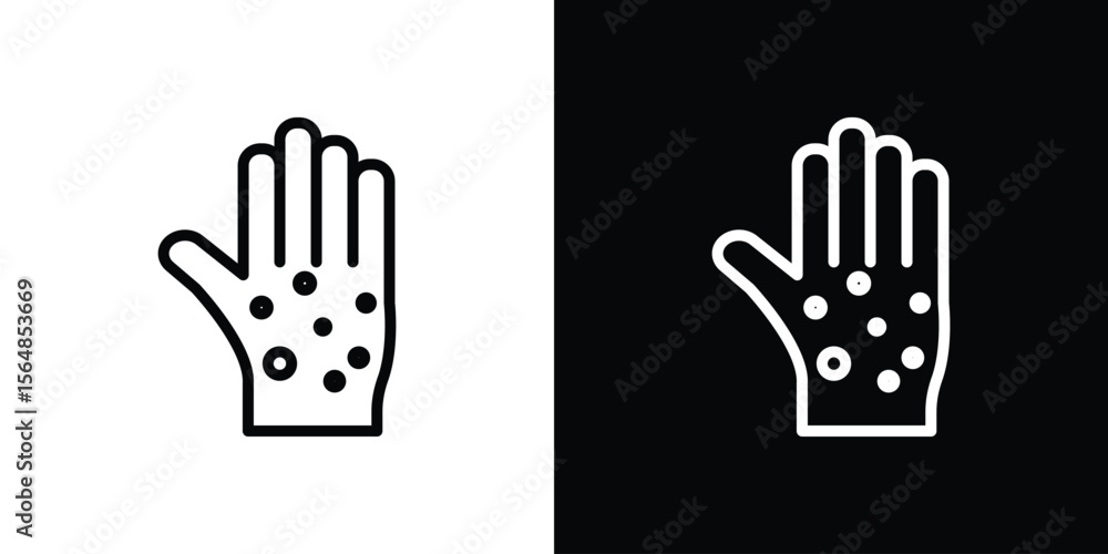 Fototapeta premium Rash hand icon Logo. Vector Illustration. EPS Illustration.