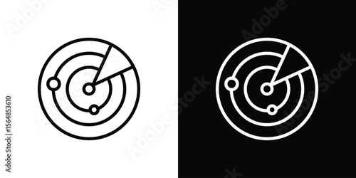 Radar detection icon Logo. Vector Illustration. EPS Illustration.