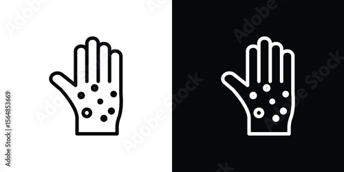 Rash hand icon Logo. Vector Illustration. EPS Illustration.