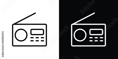 Radio icon Logo. Vector Illustration. EPS Illustration.
