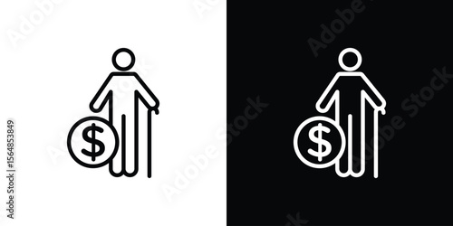 Retirement icon Logo. Vector Illustration. EPS Illustration.