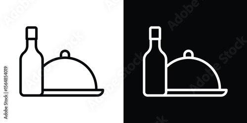 Room service icon Logo. Vector Illustration. EPS Illustration.