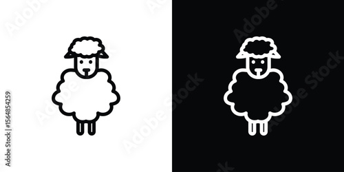 Sheep icon Logo. Vector Illustration. EPS Illustration.