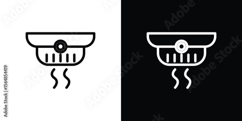 Smoke detector icon Logo. Vector Illustration. EPS Illustration.