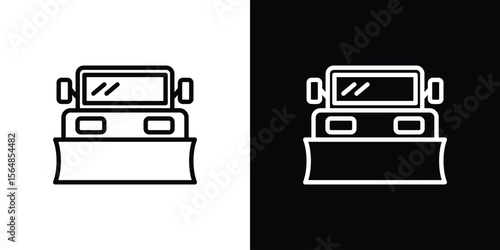 Snowplow icon Logo. Vector Illustration. EPS Illustration.