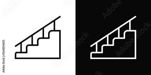 Stairs icon Logo. Vector Illustration. EPS Illustration.