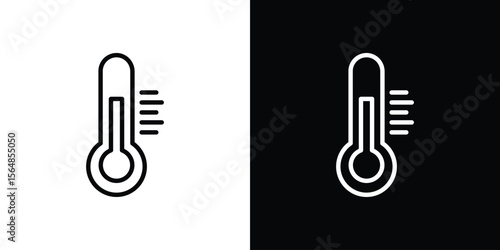 Thermometer icon Logo. Vector Illustration. EPS Illustration.
