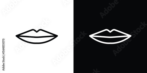 Thin lips icon Logo. Vector Illustration. EPS Illustration.