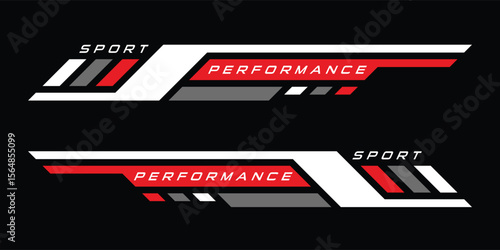Decal stripes. Speed lines, Sports stripes, racing tuning strips and car sticker vector set. Vector illustration